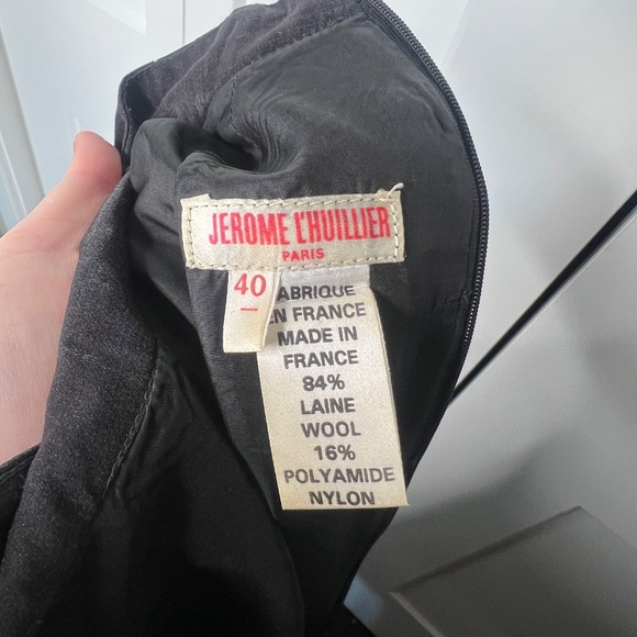 Jerome L'Huillier Mock Neck Wool Blend Vintage Dress Women's size 40 EU 8 US - Picture 3 of 3